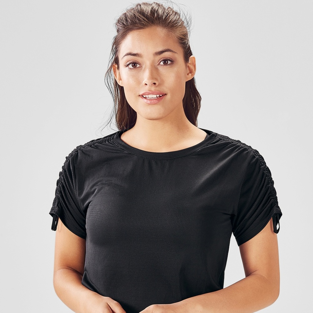 Fabletics Cashel Black Athletic Workout Top Size S